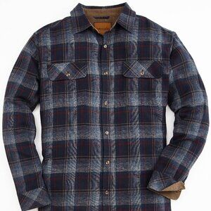 Mens Flannel Plaid Shirt Plaid Steel Blue | Large